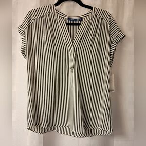 Apt. 9 Black and White Striped Blouse